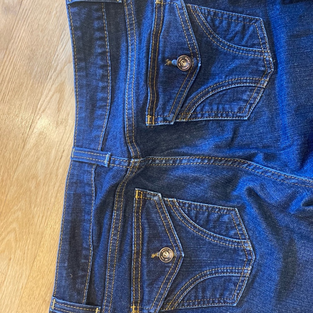 DKNY bootcut jeans- button pockets.. higher back so no plumbers crack. - Picture 6 of 6